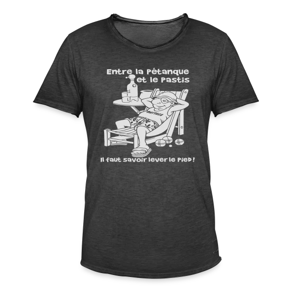 Entre la Pétanque et le Pastis sur T-shirt vintage Homme