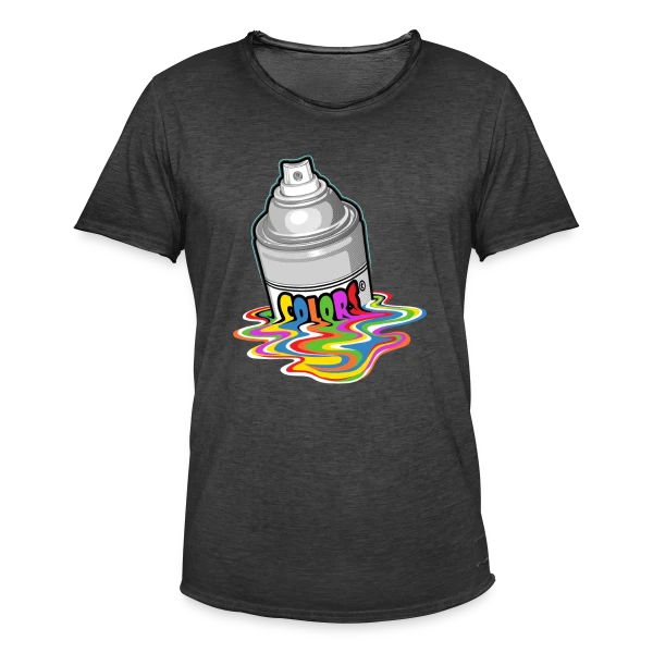 Melting Spray : Création Urbaine Éclatante sur T-shirt vintage Homme