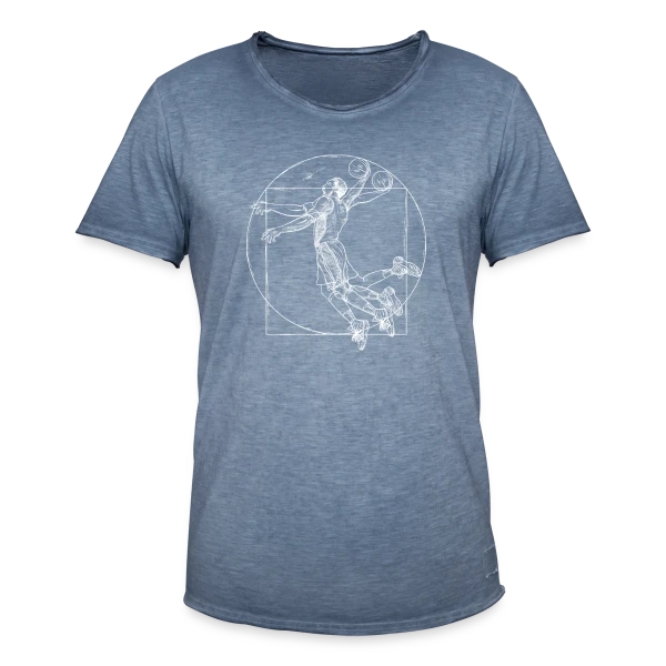 Homme de Vitruve Basketteur : Art & Sport sur T-shirt vintage Homme