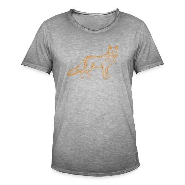 Renard Dessin Esquisse sur T-shirt vintage Homme
