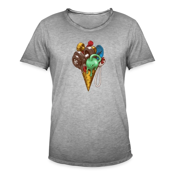 Fitness Givré sur T-shirt vintage Homme