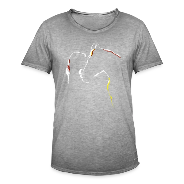 Silhouette Cavalière Abstraite sur T-shirt vintage Homme