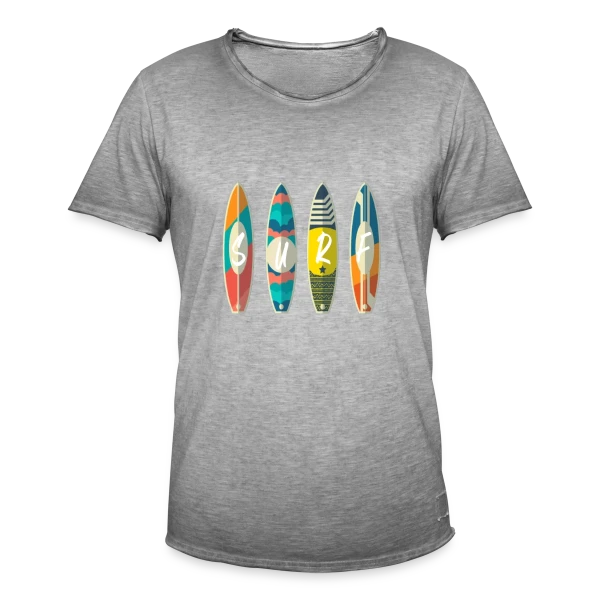Surf : Planche & Soleil | Idée Cadeau Jeunesse sur T-shirt vintage Homme