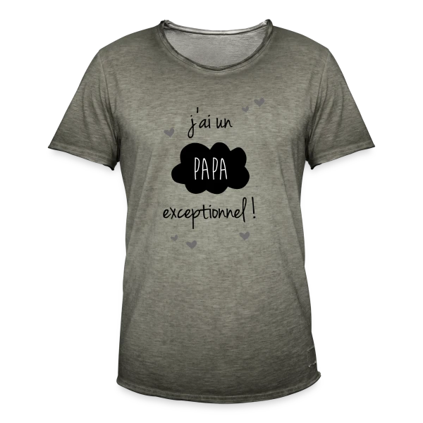 Mon Papa Exceptionnel - Fierté Filiale sur T-shirt vintage Homme