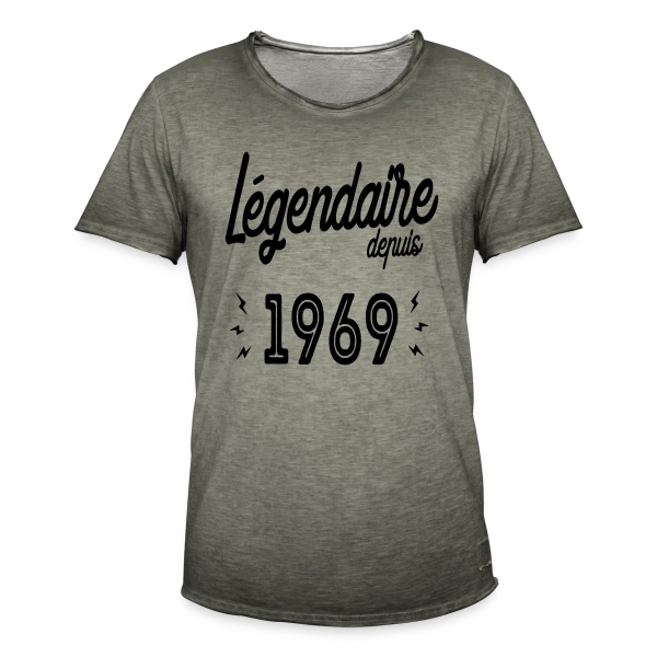 Légendaire 1969 - Cadeau Anniversaire Vintage sur T-shirt vintage Homme
