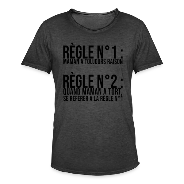 Maman a Toujours Raison : La Vérité Universelle ! sur T-shirt vintage Homme