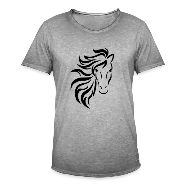 Tête de Cheval Tribal sur T-shirt vintage Homme