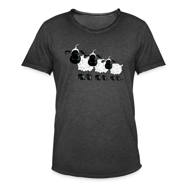 Trois Petits Moutons Rêveurs sur T-shirt vintage Homme