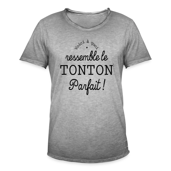 Tonton Parfait Rétro - L'Élégance Vintage sur T-shirt vintage Homme