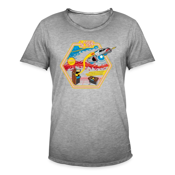 Explosion Laser : Design Lumineux sur T-shirt vintage Homme