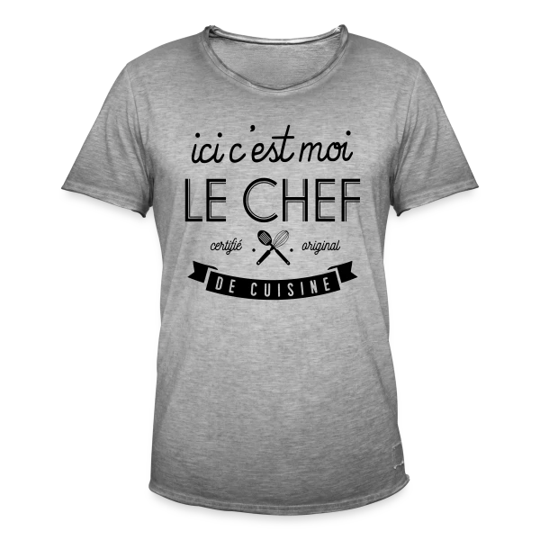 Ici, C'est Moi le Chef ! sur T-shirt vintage Homme