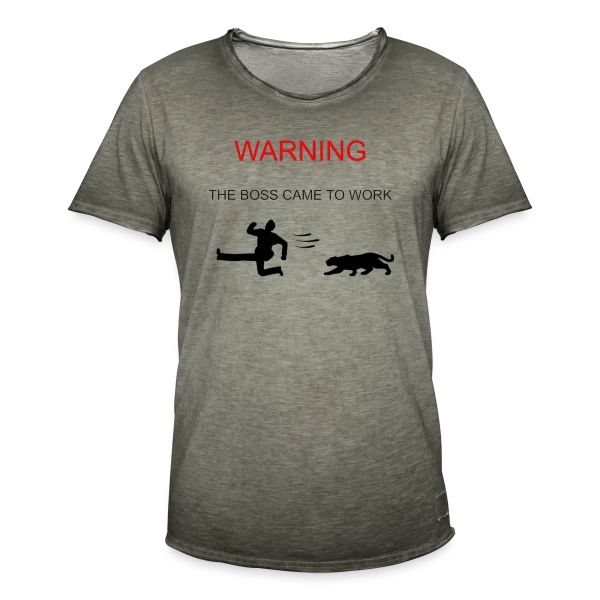 Attention : Le Patron est Arrivé sur T-shirt vintage Homme