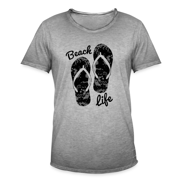 Vie de Plage Tongs Détente sur T-shirt vintage Homme