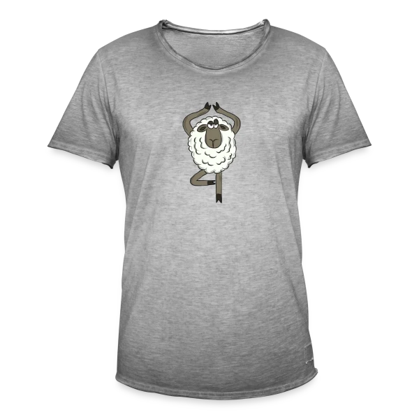 Mouton Yoga Zen sur T-shirt vintage Homme