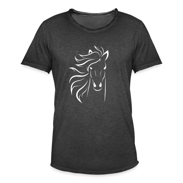 Silhouette Cheval Élégante sur T-shirt vintage Homme