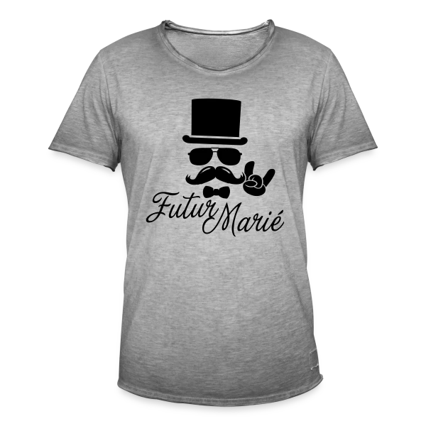 Futur Marié Boss à Moustache Vintage sur T-shirt vintage Homme