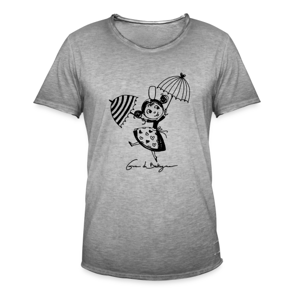 Bigoudène Joyeuse Parapluies sur T-shirt vintage Homme