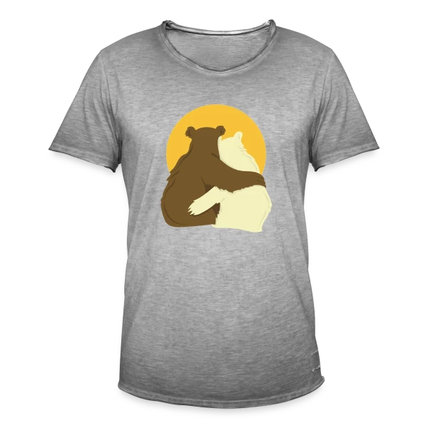 Duo Papa Ours & Maman Ourse - Amour Familial sur T-shirt vintage Homme
