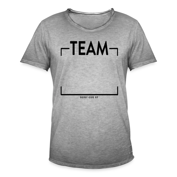 Personnalisé 'Never Give Up' - Votre Équipe au Sommet sur T-shirt vintage Homme