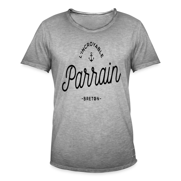 'L'Incroyable Parrain Breton' - Fier de ses Racines sur T-shirt vintage Homme