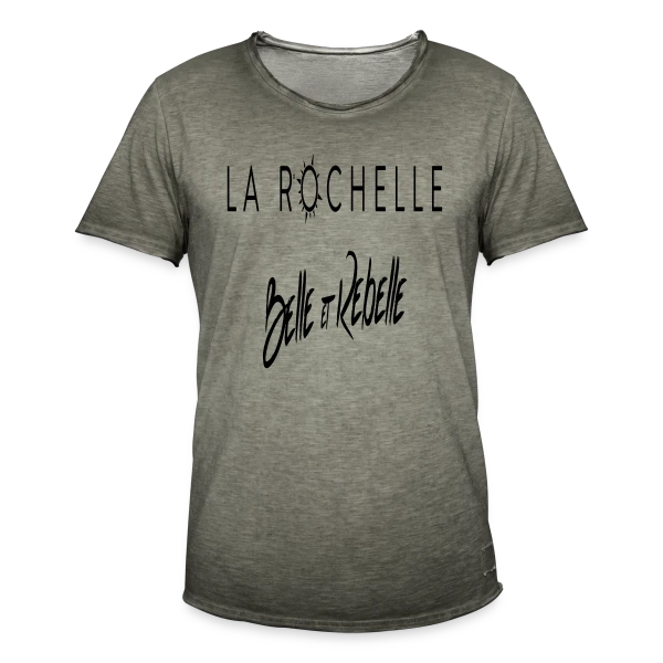 La Rochelle, Belle et Rebelle sur T-shirt vintage Homme