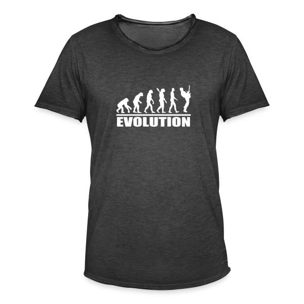 Guitare Évolution : La Vraie Histoire de l'Humanité sur T-shirt vintage Homme