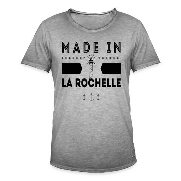 Né(e) à La Rochelle : L'Esprit Rochelais sur T-shirt vintage Homme