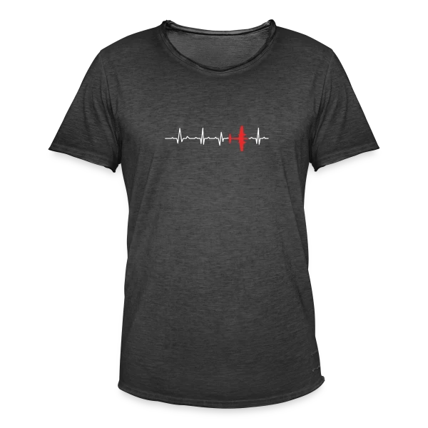 Avion Rétro Passion sur T-shirt vintage Homme