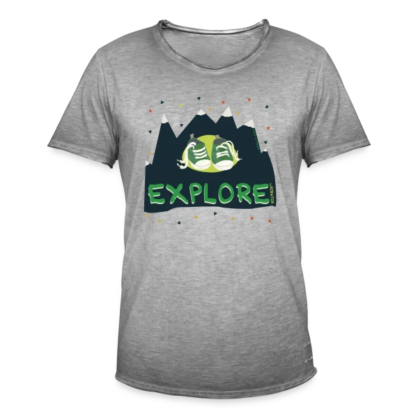 Randonnée Montagne Baskets sur T-shirt vintage Homme
