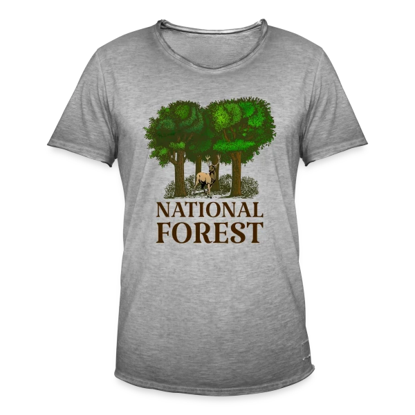Emblème Forêt Nationale sur T-shirt vintage Homme