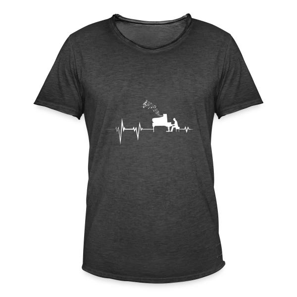 Piano Évolution : L'Histoire du Clavier en Style sur T-shirt vintage Homme