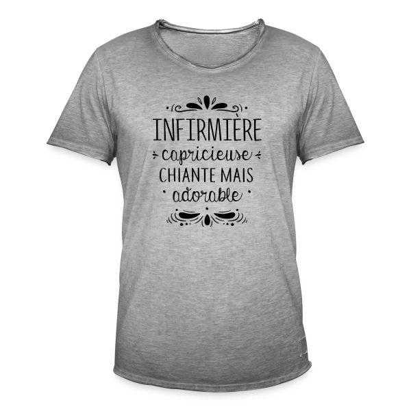Infirmière : Chiante Mais Adorable sur T-shirt vintage Homme