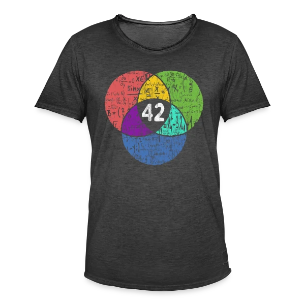 42 - La Réponse Ultime Nerd & Science-Fiction sur T-shirt vintage Homme