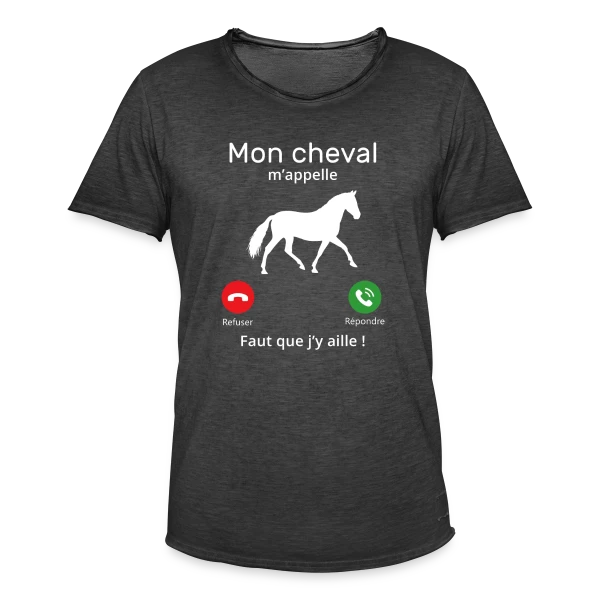 Mon Cheval M'appelle sur T-shirt vintage Homme
