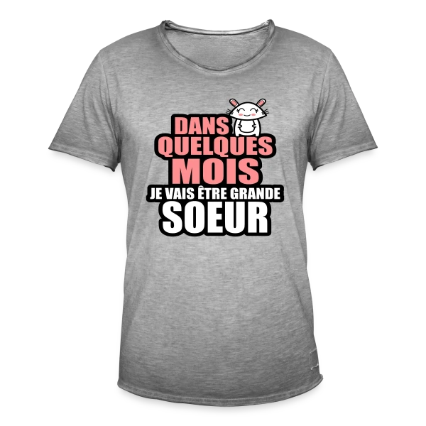 Future Grande-Sœur : L'Annonce Tendre sur T-shirt vintage Homme