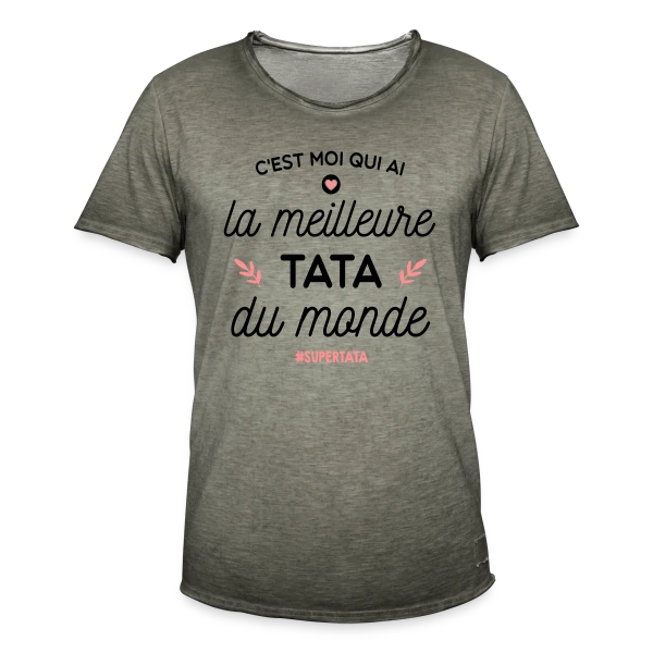 La Meilleure Tata du Monde - Le Cadeau Parfait sur T-shirt vintage Homme