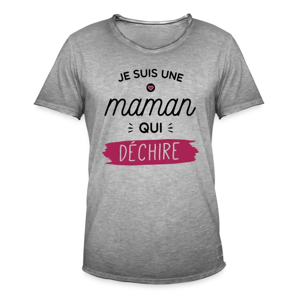 Maman au Top qui Déchire ! sur T-shirt vintage Homme