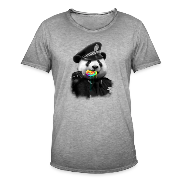 Panda Gourmand : Sucette Addict sur T-shirt vintage Homme