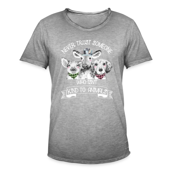 Trio Animalier Adorable sur T-shirt vintage Homme