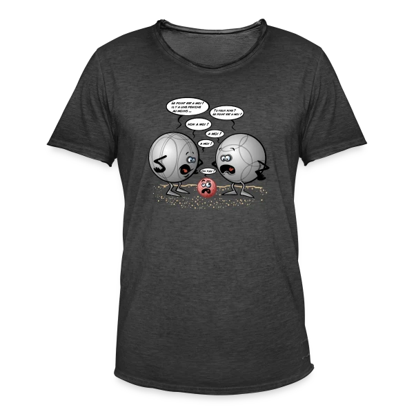 Discorde Pétanque : Le Choc des Titans (et des boules) sur T-shirt vintage Homme