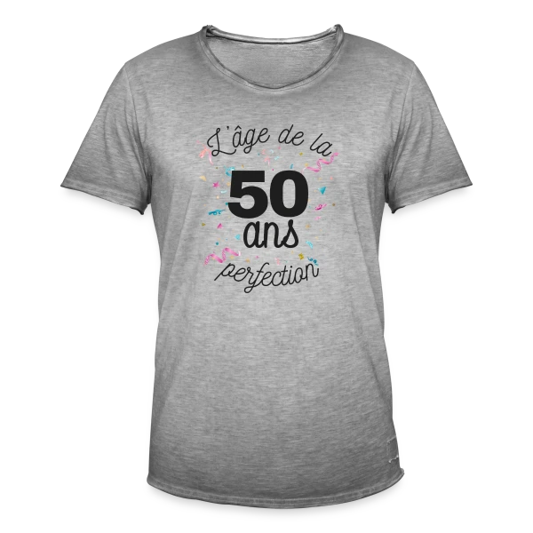 50 ans : L'Âge de la Perfection sur T-shirt vintage Homme