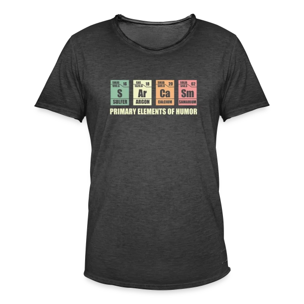 Éléments Chimiques du Sarcasme sur T-shirt vintage Homme