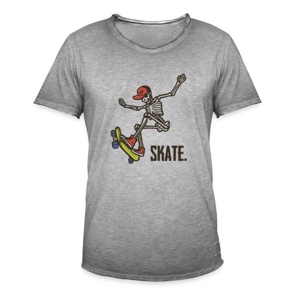 Skate Squelette Fun sur T-shirt vintage Homme