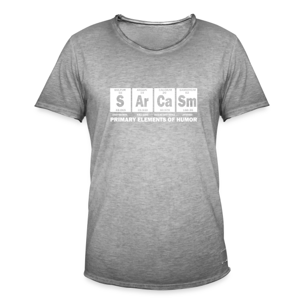 Sarcasme Éléments Humour sur T-shirt vintage Homme