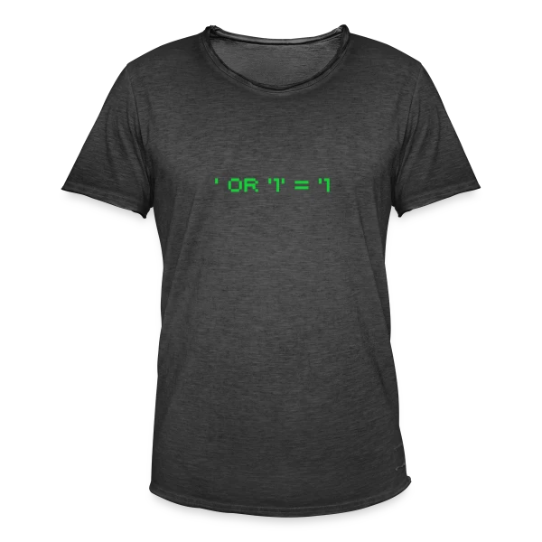 Hacker Pentest SQL Injection - Cybersécurité sur T-shirt vintage Homme