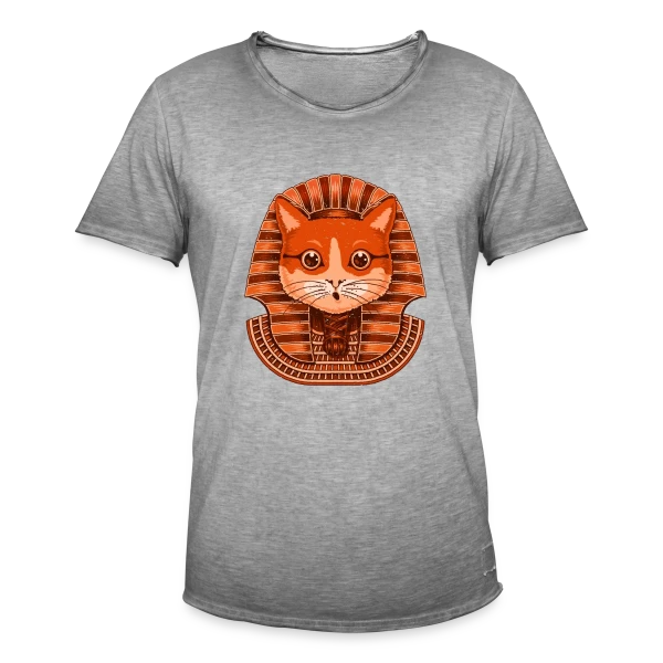Pharaon Félin sur T-shirt vintage Homme