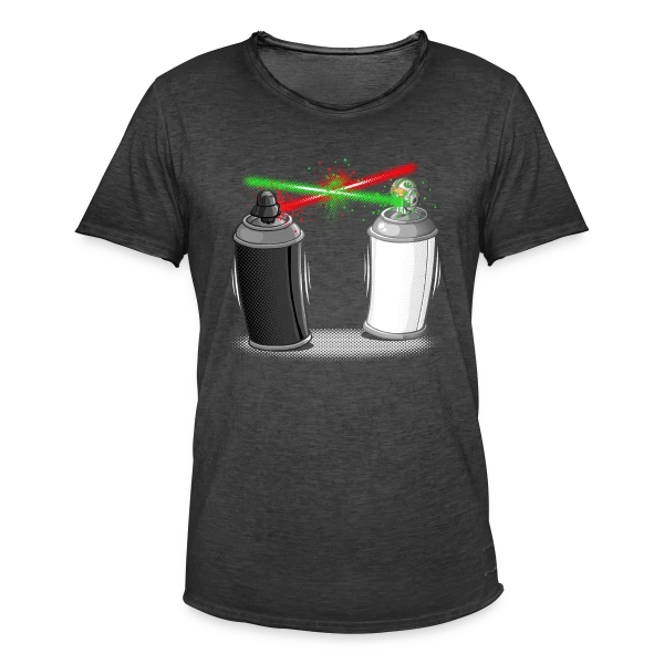 Graffiti Urbain sur T-shirt vintage Homme
