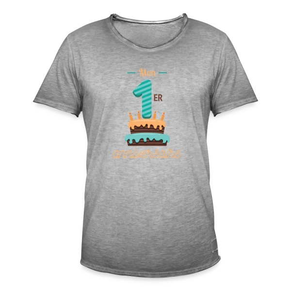 Mon Premier Anniversaire Garçon sur T-shirt vintage Homme