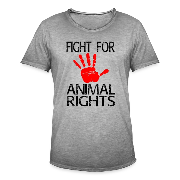 Défense Droits Animaux sur T-shirt vintage Homme