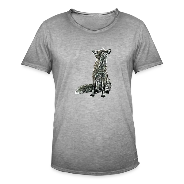 Renard Réaliste Élégant sur T-shirt vintage Homme